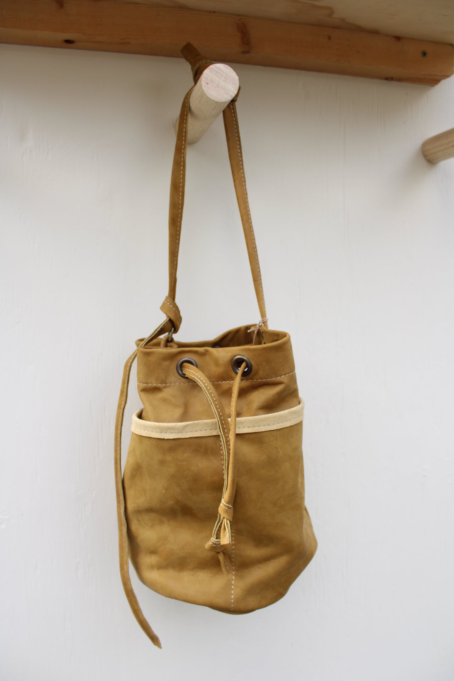 Small Olive Bucket Bag