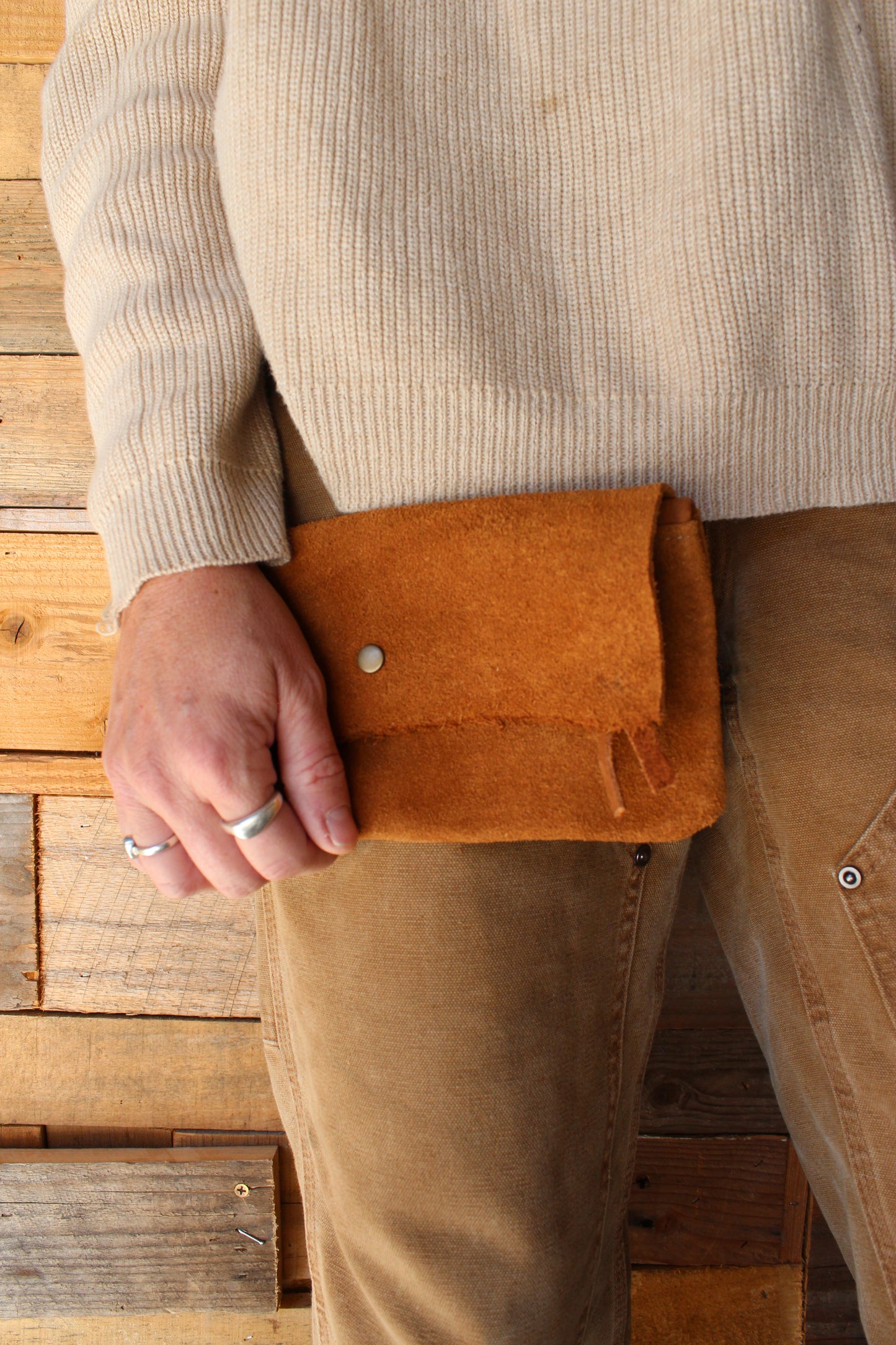 Long Suede Wallet