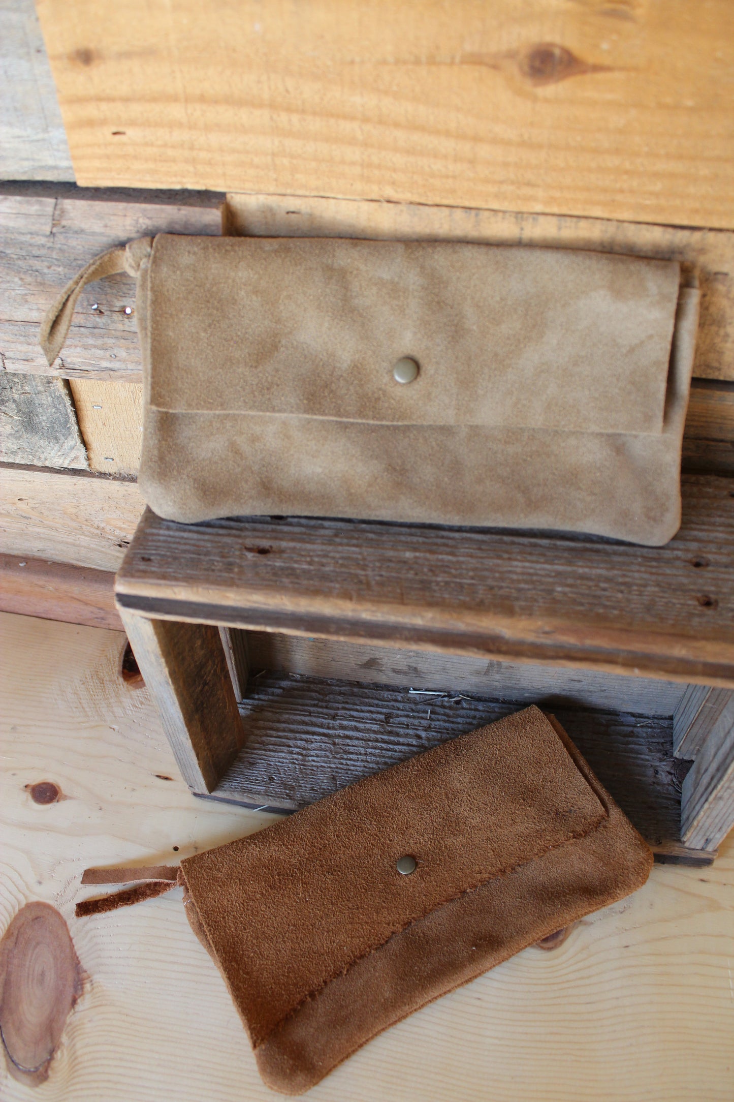 Long Suede Wallet