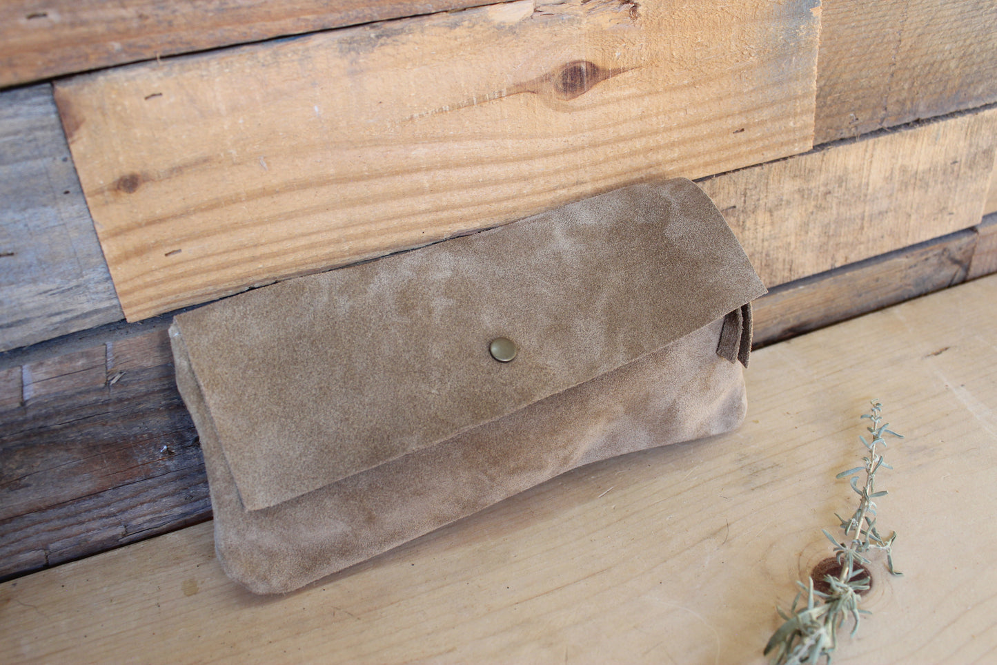 Long Suede Wallet