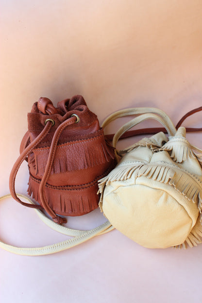 Mini Bucket Tote with Fringe
