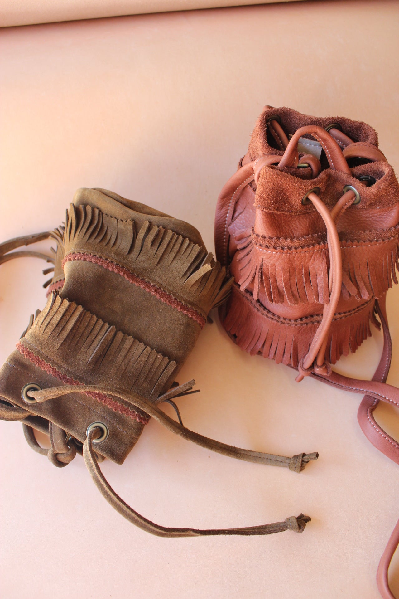 Mini Bucket Tote with Fringe
