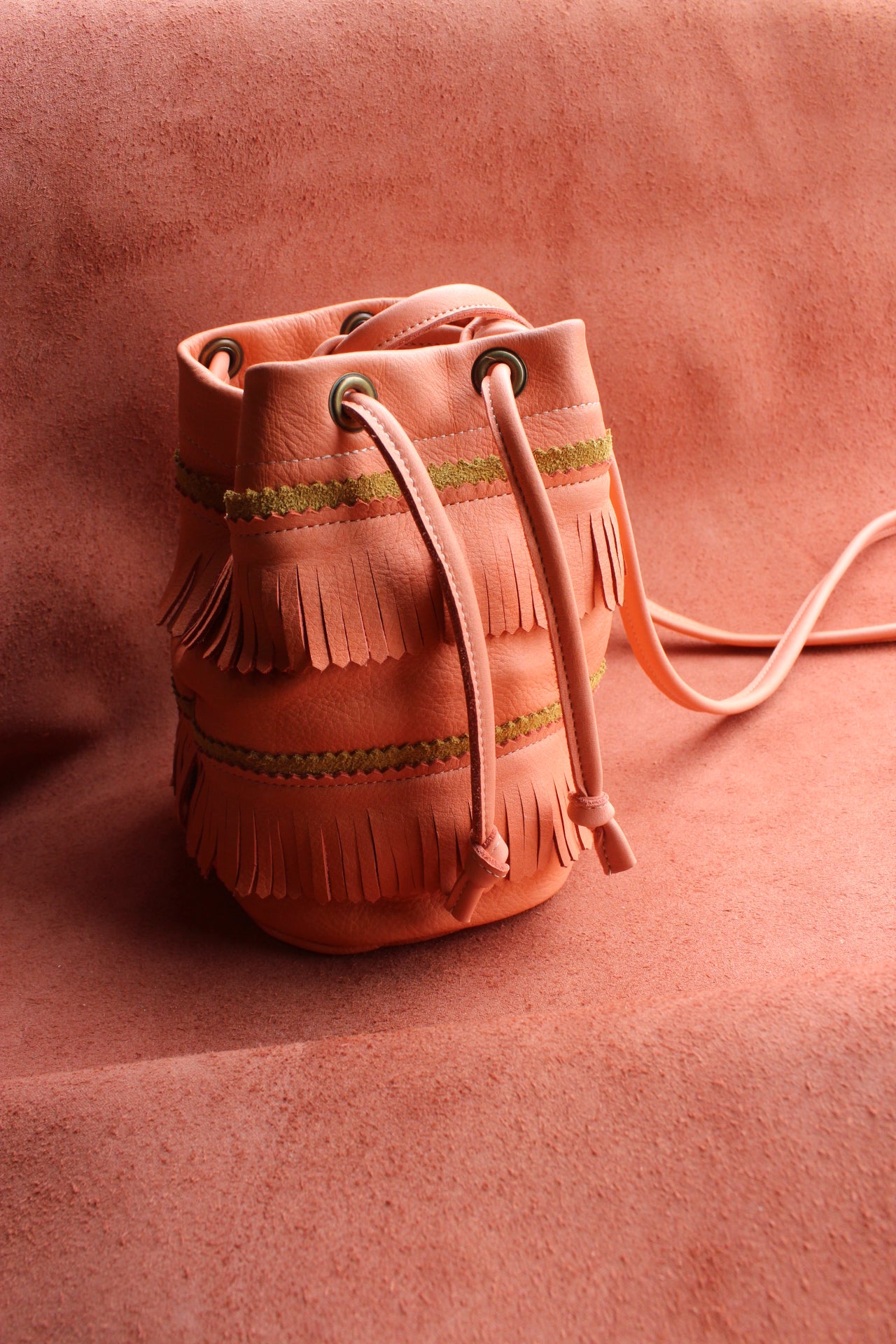 Mini Bucket Tote with Fringe