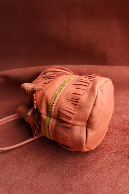 Mini Bucket Tote with Fringe