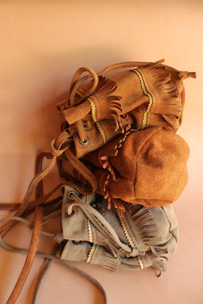 Mini Bucket Tote with Fringe