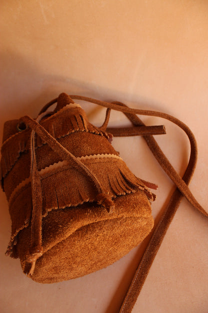 Mini Bucket Tote with Fringe