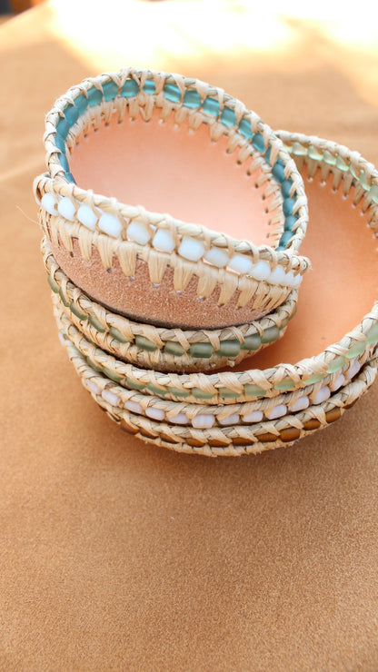 Beaded Seagrass Bowls