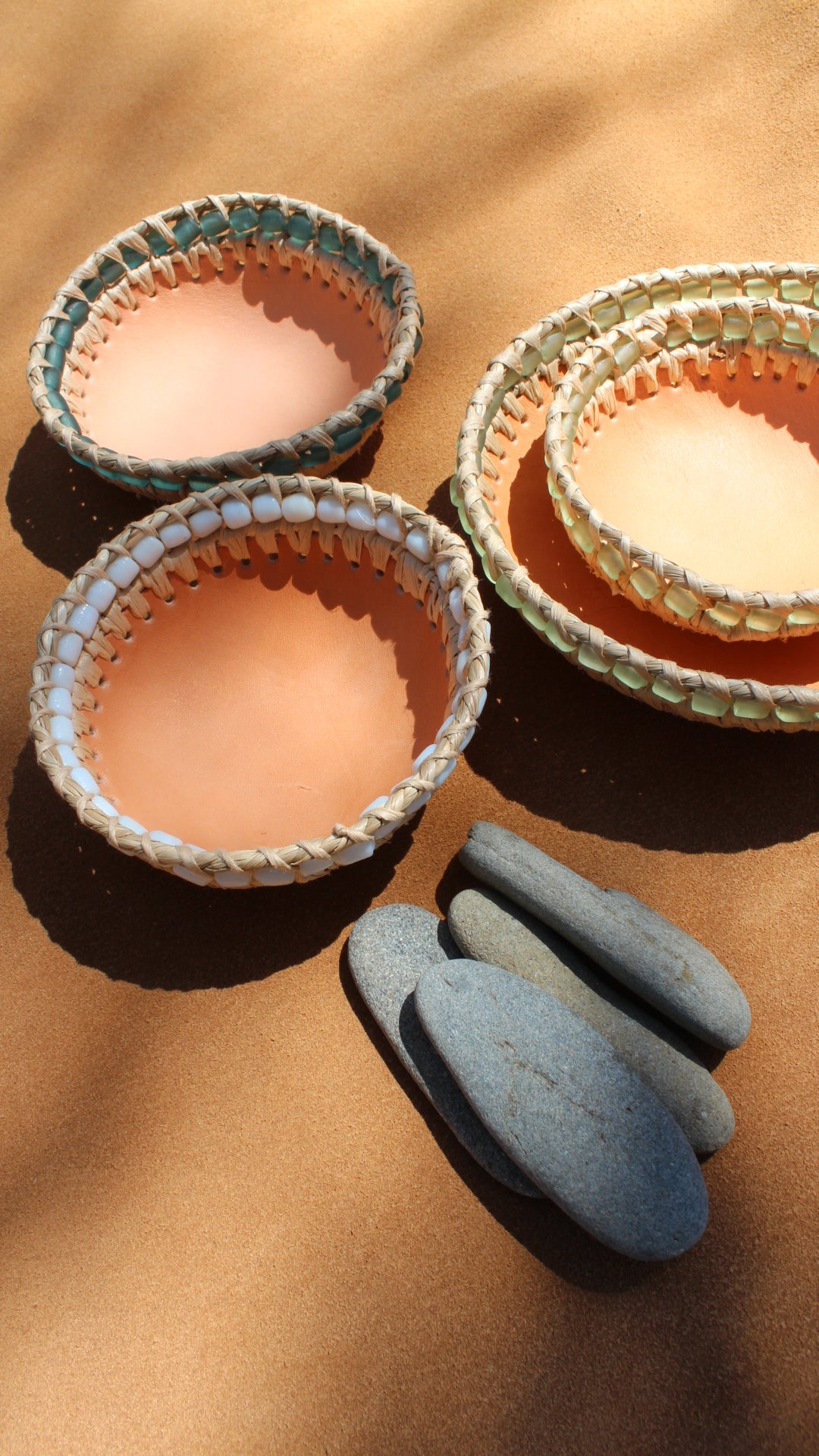 Beaded Seagrass Bowls