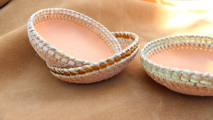 Beaded Seagrass Bowls