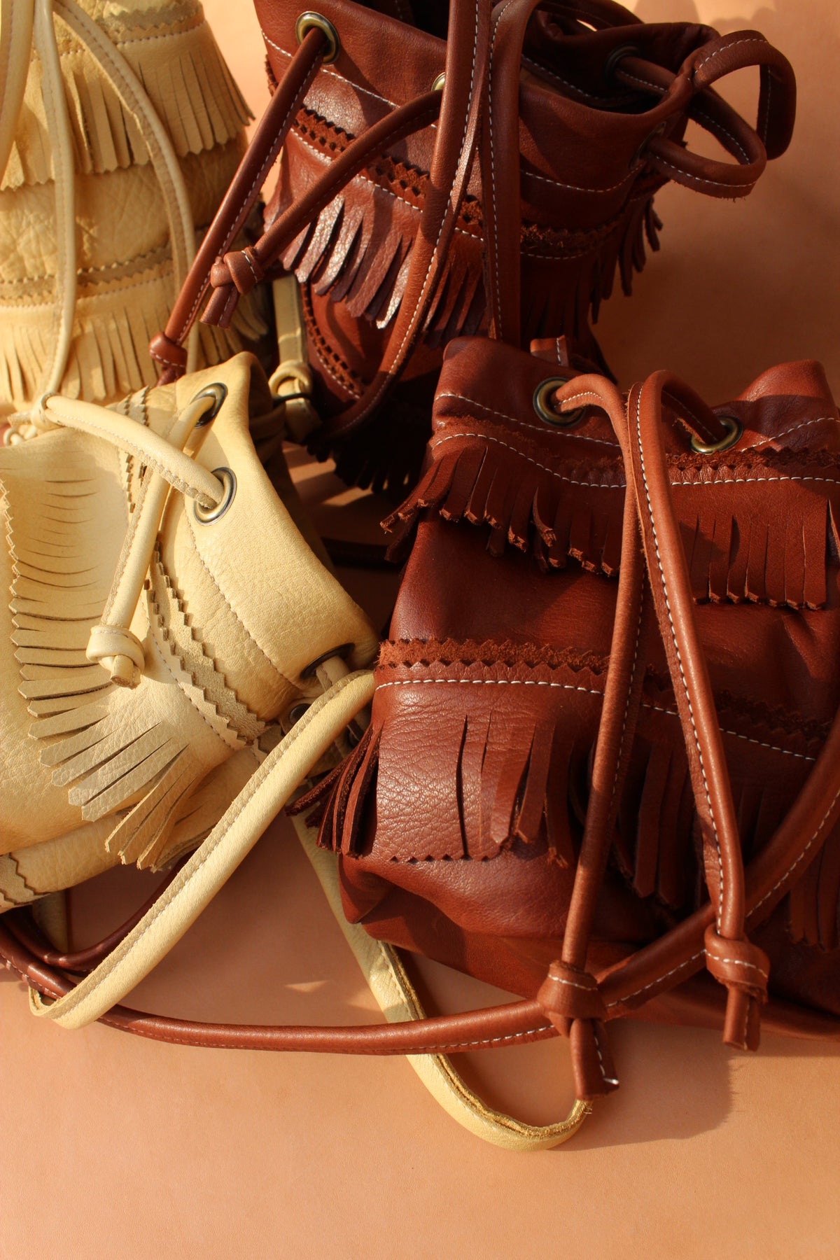Mini Bucket Tote with Fringe