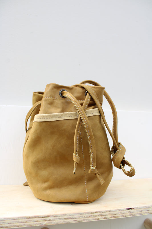 Small Olive Bucket Bag